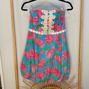 Lilly Pulitzer Floral Strapless Dress